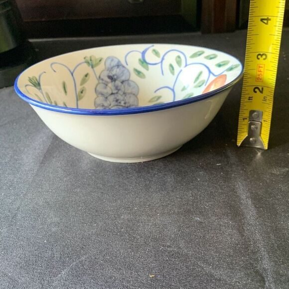 Pre Owned Tabletops Unlimited Hand Painted Frutteto Fruit Soup Bowl Classic - Picture 13 of 14
